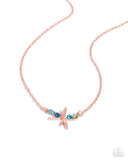 Dragonfly Deed - Copper Necklace - Paparazzi Accessories Necklace Bedazzle Me Pretty Mobile Fashion Boutique