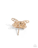 Dragonfly Depth - Gold Ring - Paparazzi Accessories Ring Bedazzle Me Pretty Mobile Fashion Boutique