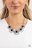Dramatic Darling - Black Necklace - Paparazzi Accessories Necklace Bedazzle Me Pretty Mobile Fashion Boutique