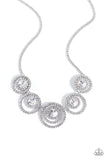Dramatic Darling - White Necklace - Paparazzi Accessories Necklace Bedazzle Me Pretty Mobile Fashion Boutique