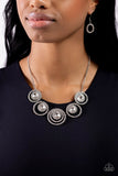 Dramatic Darling - White Necklace - Paparazzi Accessories Necklace Bedazzle Me Pretty Mobile Fashion Boutique