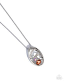 Dramatic Destiny - Orange Necklace - Paparazzi Accessories Necklace Bedazzle Me Pretty Mobile Fashion Boutique