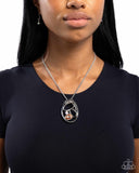 Dramatic Destiny - Orange Necklace - Paparazzi Accessories Necklace Bedazzle Me Pretty Mobile Fashion Boutique