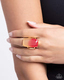 Dramatic Duo - Pink Ring - Paparazzi Accessories Ring Bedazzle Me Pretty Mobile Fashion Boutique