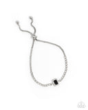 Draped in Dazzle - Black Bracelet - Paparazzi Accessories Bracelet Bedazzle Me Pretty Mobile Fashion Boutique