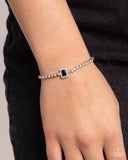 Draped in Dazzle - Black Bracelet - Paparazzi Accessories Bracelet Bedazzle Me Pretty Mobile Fashion Boutique