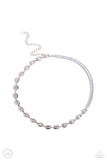 Dream Duo - White Necklace - Paparazzi Accessories Necklace Bedazzle Me Pretty Mobile Fashion Boutique