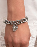 Dreaming Definition - White Bracelet - Paparazzi Accessories Bracelet Bedazzle Me Pretty Mobile Fashion Boutique