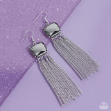 Dreaming Of TASSELS - Silver Earrings - Paparazzi Accessories Earrings Bedazzle Me Pretty Mobile Fashion Boutique