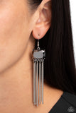 Dreaming Of TASSELS - Silver Earrings - Paparazzi Accessories Earrings Bedazzle Me Pretty Mobile Fashion Boutique