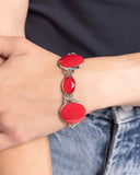 Dreamscape Dazzle - Red Bracelet - Paparazzi Accessories Bracelet Bedazzle Me Pretty Mobile Fashion Boutique