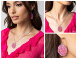 Dreamy Druzies - Pink Complete Look  - Paparazzi Accessories Bedazzle Me Pretty Mobile Fashion Boutique