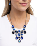 Dripping in Dazzle - Blue Necklace - Paparazzi Accessories Necklace Bedazzle Me Pretty Mobile Fashion Boutique