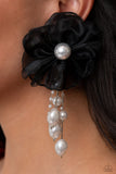 Dripping In Decadence - Black Post Earrings - Paparazzi Accessories Post Earrings Bedazzle Me Pretty Mobile Fashion Boutique
