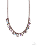 Dripping in Drama - Copper Necklace - Paparazzi Accessories Necklace Bedazzle Me Pretty Mobile Fashion Boutique