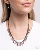 Dripping in Drama - Copper Necklace - Paparazzi Accessories Necklace Bedazzle Me Pretty Mobile Fashion Boutique