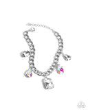 Driving Dazzle - White Bracelet - Paparazzi Accessories Bracelet Bedazzle Me Pretty Mobile Fashion Boutique
