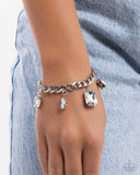 Driving Dazzle - White Bracelet - Paparazzi Accessories Bracelet Bedazzle Me Pretty Mobile Fashion Boutique