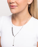 Drops of Dazzle - Black Necklace - Paparazzi Accessories Necklace Bedazzle Me Pretty Mobile Fashion Boutique