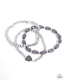 Druzy Decadence - Silver Bracelet - Paparazzi Accessories Bracelet Bedazzle Me Pretty Mobile Fashion Boutique