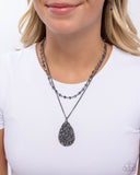 Druzy Delight - Black Necklace - Paparazzi Accessories Necklace Bedazzle Me Pretty Mobile Fashion Boutique