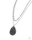 Druzy Delight - Silver Necklace - Paparazzi Accessories Necklace Bedazzle Me Pretty Mobile Fashion Boutique