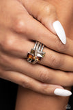 Dueling Difference - Brown Ring - Paparazzi Accessories Ring Bedazzle Me Pretty Mobile Fashion Boutique