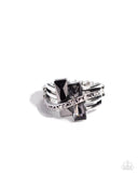 Dueling Difference - Silver Ring - Paparazzi Accessories Ring Bedazzle Me Pretty Mobile Fashion Boutique