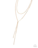 Dutiful Dance - Gold Necklace - Paparazzi Accessories Necklace Bedazzle Me Pretty Mobile Fashion Boutique