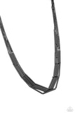 Dynamic Default - Black Necklace - Paparazzi Accessories Necklace Bedazzle Me Pretty Mobile Fashion Boutique