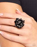 Dynamic Disco - Black Ring - Paparazzi Accessories Ring Bedazzle Me Pretty Mobile Fashion Boutique