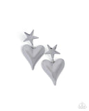 Dynamic Disposition - Silver Post Earrings - Paparazzi Accessories Post Earrings Bedazzle Me Pretty Mobile Fashion Boutique