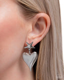Dynamic Disposition - Silver Post Earrings - Paparazzi Accessories Post Earrings Bedazzle Me Pretty Mobile Fashion Boutique