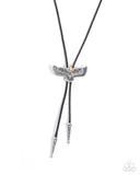 Eagle Emblem - Black Necklace - Paparazzi Accessories Necklace Bedazzle Me Pretty Mobile Fashion Boutique