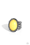 Earthen-WEAR - Yellow Ring - Paparazzi Accessories Ring Bedazzle Me Pretty Mobile Fashion Boutique