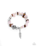 Earthy Earning - Pink Bracelet - Paparazzi Accessories Bracelet Bedazzle Me Pretty Mobile Fashion Boutique
