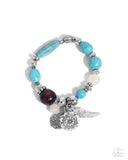 Earthy Eclecticism - Blue Bracelet - Paparazzi Accessories Bracelet Bedazzle Me Pretty Mobile Fashion Boutique