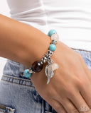 Earthy Eclecticism - Blue Bracelet - Paparazzi Accessories Bracelet Bedazzle Me Pretty Mobile Fashion Boutique