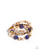 Earthy Entertainer - Purple Bracelet - Paparazzi Accessories Bracelet Bedazzle Me Pretty Mobile Fashion Boutique