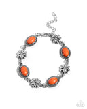 Earthy Estate - Orange Bracelet - Paparazzi Accessories Bracelet Bedazzle Me Pretty Mobile Fashion Boutique