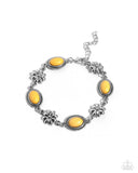 Earthy Estate - Yellow Bracelet - Paparazzi Accessories Bracelet Bedazzle Me Pretty Mobile Fashion Boutique