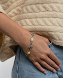Earthy Estate - Yellow Bracelet - Paparazzi Accessories Bracelet Bedazzle Me Pretty Mobile Fashion Boutique