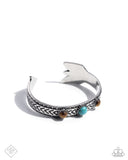 Earthy Expo - Blue Bracelet - Paparazzi Accessories Bracelet Bedazzle Me Pretty Mobile Fashion Boutique
