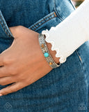 Earthy Expo - Blue Bracelet - Paparazzi Accessories Bracelet Bedazzle Me Pretty Mobile Fashion Boutique