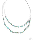 Earthy Extrovert - Blue Necklace - Paparazzi Accessories Necklace Bedazzle Me Pretty Mobile Fashion Boutique