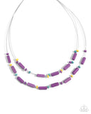 Earthy Extrovert - Purple Necklace - Paparazzi Accessories Necklace Bedazzle Me Pretty Mobile Fashion Boutique