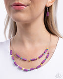 Earthy Extrovert - Purple Necklace - Paparazzi Accessories Necklace Bedazzle Me Pretty Mobile Fashion Boutique