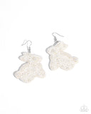 Easter Elegance - White Earrings - Paparazzi Accessories Earrings Bedazzle Me Pretty Mobile Fashion Boutique