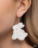 Easter Elegance - White Earrings - Paparazzi Accessories Earrings Bedazzle Me Pretty Mobile Fashion Boutique