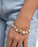 Easy Excellence - Gold Bracelet - Paparazzi Accessories Bracelet Bedazzle Me Pretty Mobile Fashion Boutique